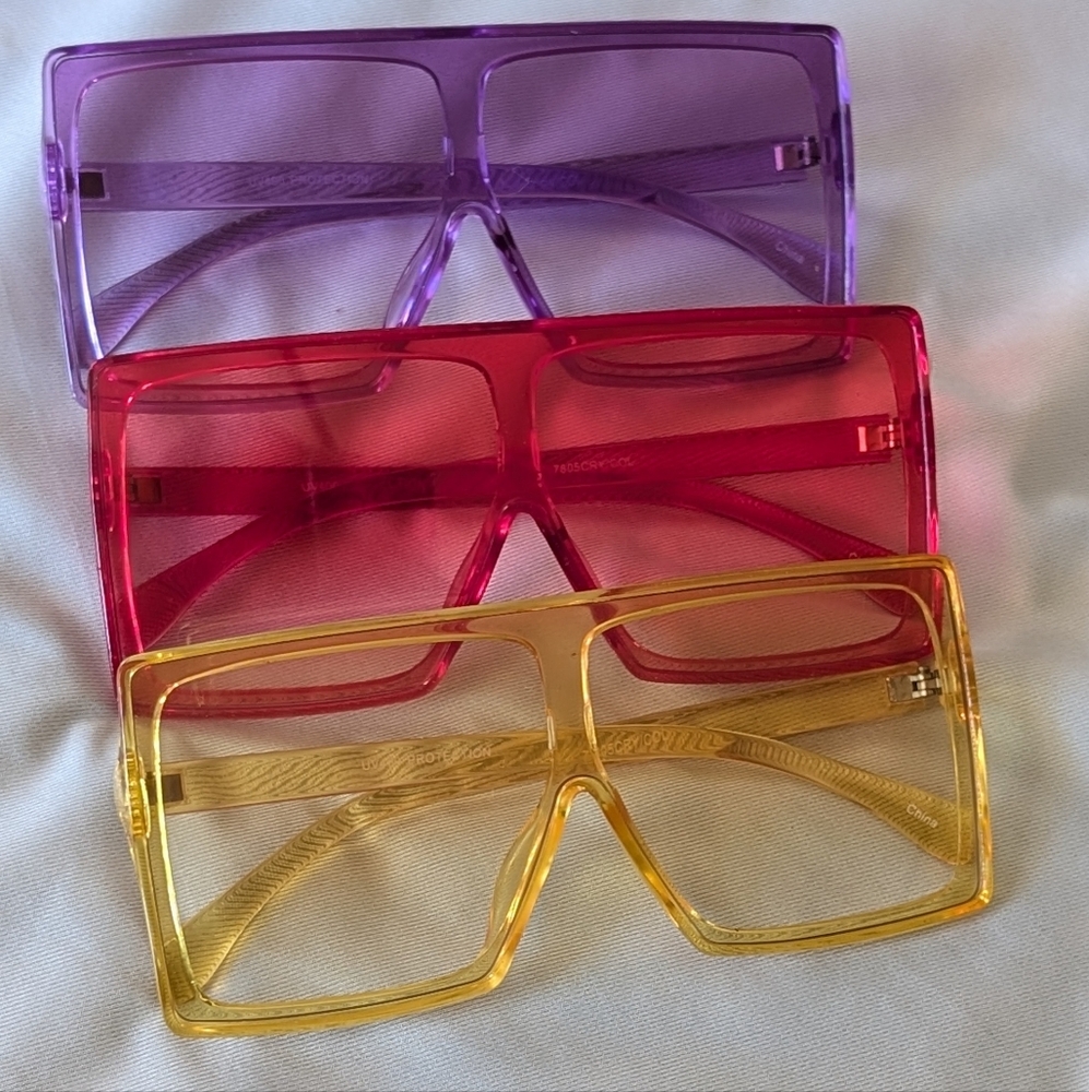 Red Wide Fashion Sunglasses